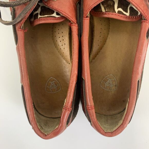 Ariat Giraffe Ruby Moc Loafer Leather Suede Fur Laces Slip On 10014141 Women 6.5 - Picture 6 of 14